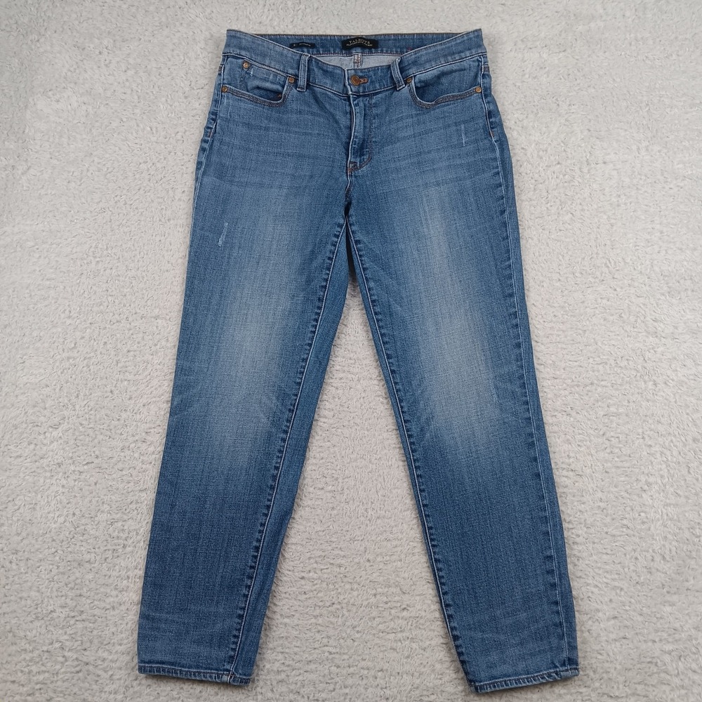 Talbots Jeans Flawless Five-Pocket Boyfriend Women 8 Blue Denim CN5010